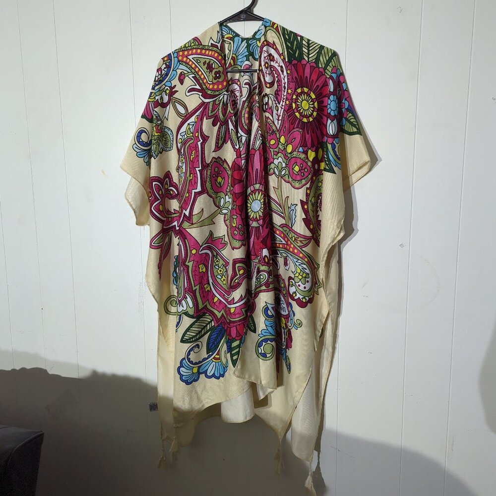 Jessica McClintock Floral Kimono Cardigan Cover-Up for Women #E